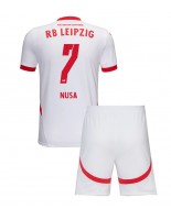 Otroške Nogometnih dresov RB Leipzig Antonio Nusa #7 Domači 2024-25 Kratki rokavi (+ hlače)